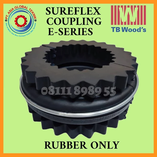 SUREFLEX RUBBER 9E TYPE-E COUPLING W/ SPRING TB WOODS - MADE IN USA