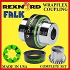 FALK COUPLING WRAPFLEX 5R10 MAX BORE 40MM 4500 SPEED RPM COMPLETE SET 1