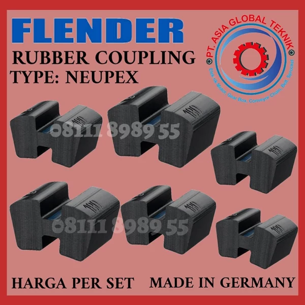 FLENDER NEUPEX RUBBER COUPLING B225 RUBBER ONLY 1SET 8PCS MADE IN GERMANY