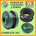 TB WOOD SUREFLEX COUPLING 8J WITH SLEEVE 8S MAX BORE 60mm 1