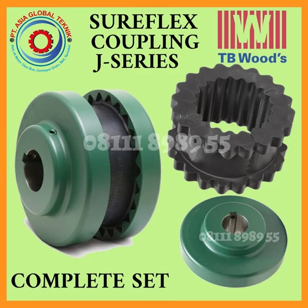 TB WOOD SUREFLEX COUPLING 9J WITH SLEEVE 9S MAX BORE 70mm