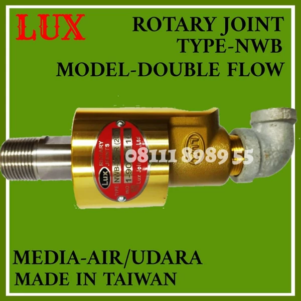 NWB SIZE 15A 1/2 IN DUOFLOW MEDIA AIR/ANGIN ROTARY JOINT LUX - TAIWAN