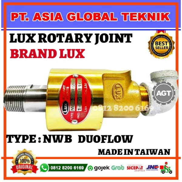 NWB SIZE 40A 1-1/2 IN DUOFLOW MEDIA AIR/ANGIN ROTARY JOINT LUX -TAIWAN